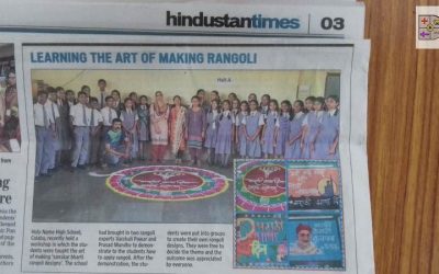 LEARNING THE ART OF MAKING RANGOLI